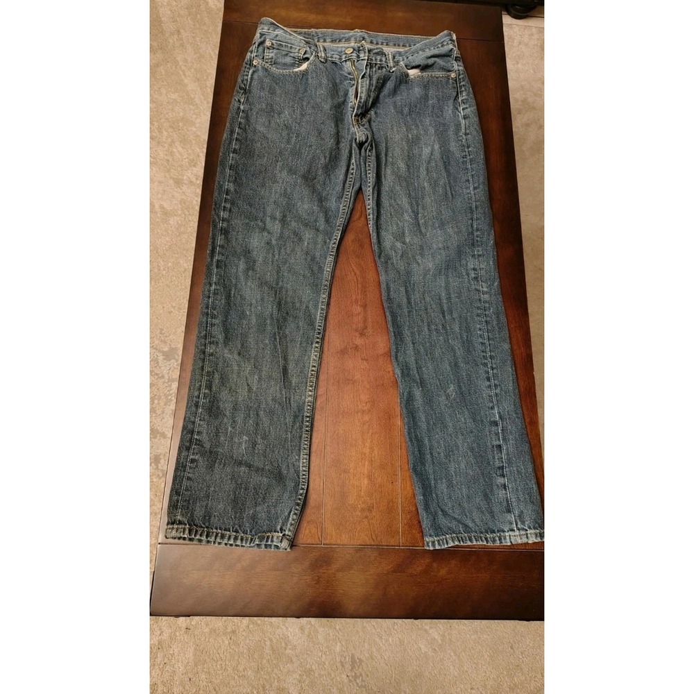 Levis 514 Straight Fit Jeans Mens 33x32 Medium Wash Blue‎ Denim Pants 00514-0196